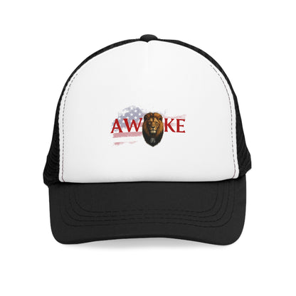 Awake Lion Mesh Cap - Casual Headwear for Outdoor Events, Father's Day Gift, Everyday Wear, Baseball Cap, Stylish Accessories