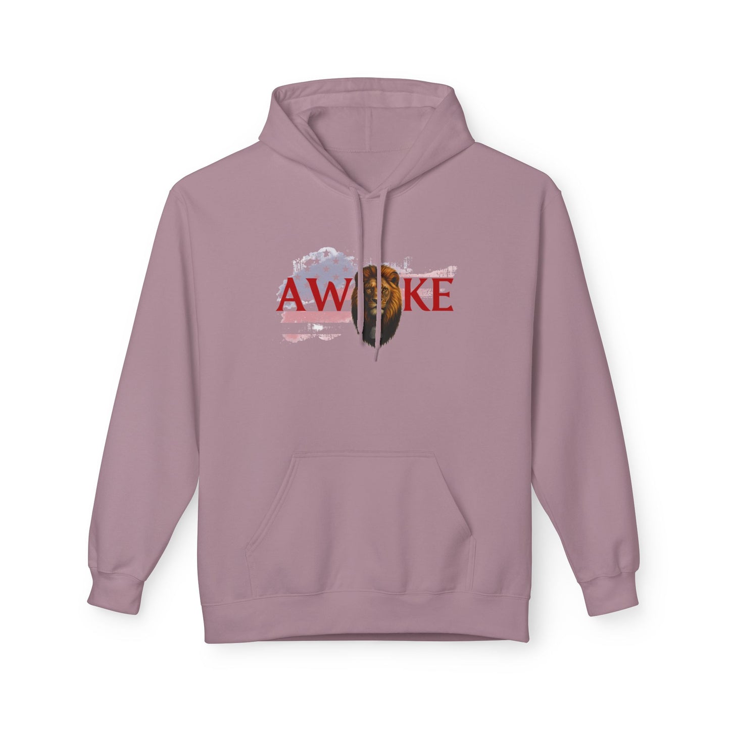Awake Patriotic Fleece Hoodie | Unisex Cozy Sweatshirt for Independence Day, Gift for Him, Her, Comfort Wear