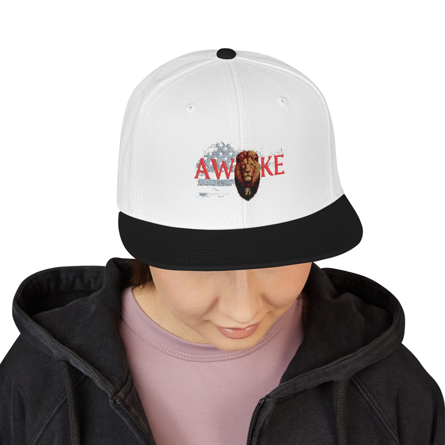 Stylish Snapback Cap with Embroidery, Trendy Hat for Everyday Wear, Perfect for Gift, Outdoor Activities, and Fashion Enthusiasts