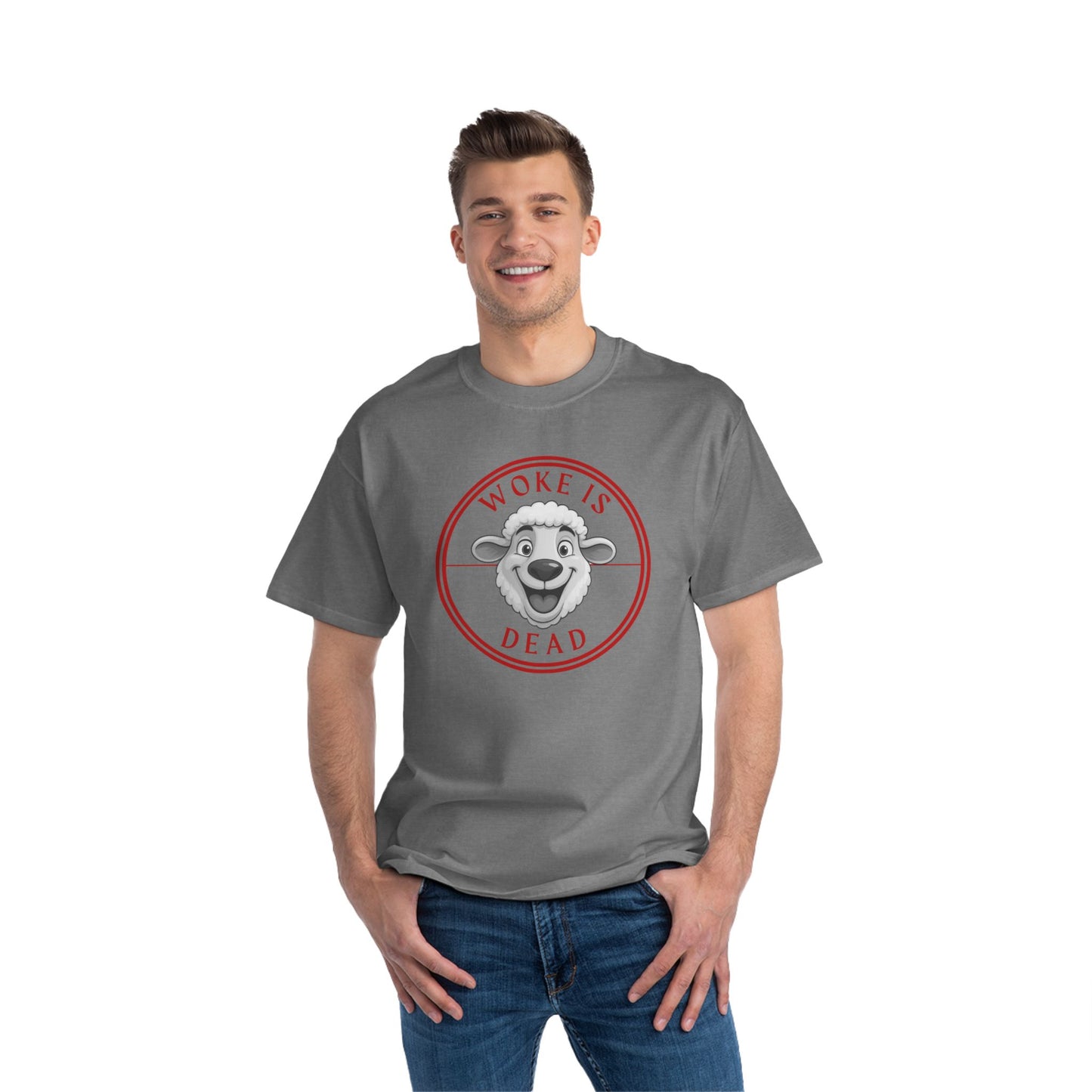 Woke Is Dead Short-Sleeve T-Shirt, Statement Tee, Casual Wear, Gift for Friends, Trendy Outfit, Humorous Shirt