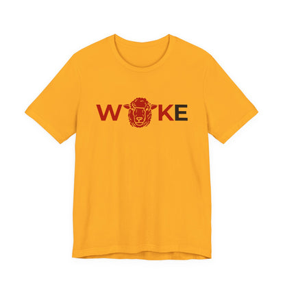 Woke Lion Unisex Tee, Empowerment Shirt, Casual Wear, Gift for Activists, Statement Clothing, Trendy Graphic Tee