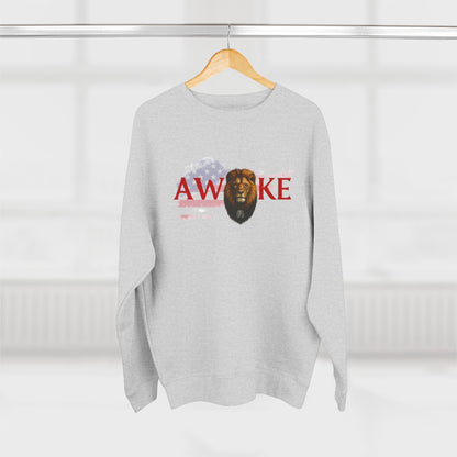 Awake Lion Unisex Crewneck Sweatshirt | Cozy Fashion, Gift for Him/Her, Casual Wear, Animal Lover Gift