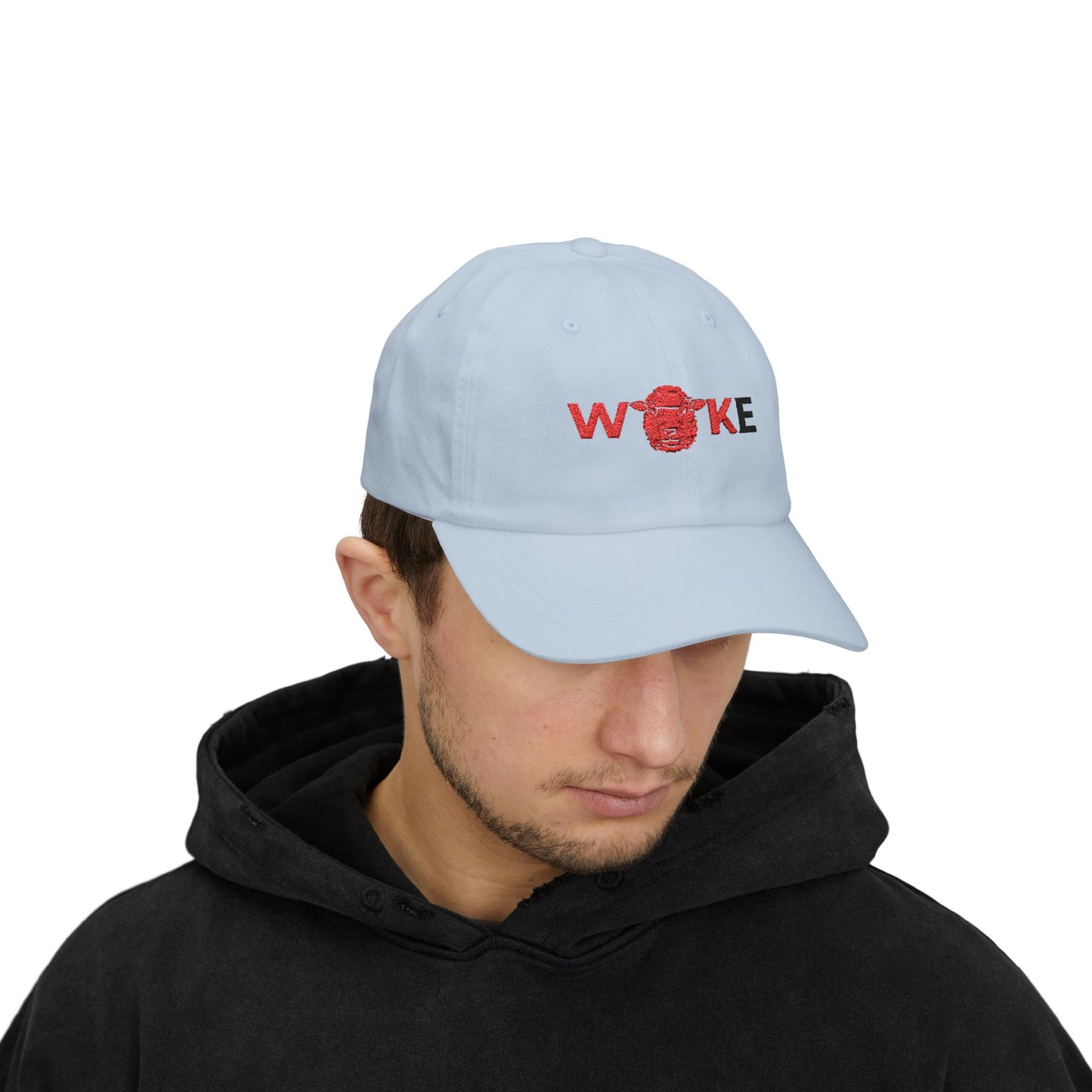 WOKE Classic Dad Cap, Trendy White Baseball Hat, Casual Everyday Wear, Gift for Dads, Fashionable Accessories for Men, Summer Essential