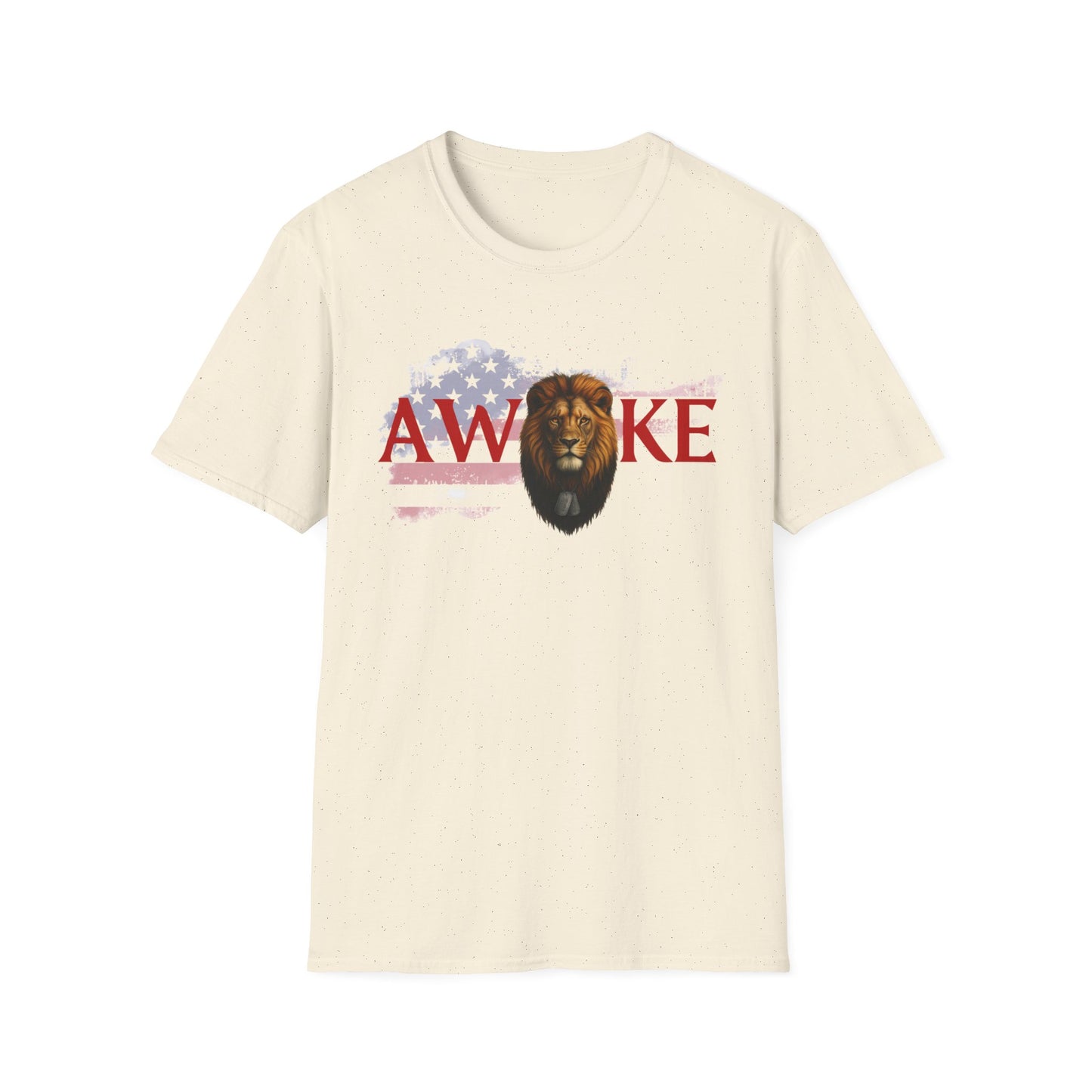 Awake Lion Graphic Unisex T-Shirt, Inspirational Apparel, Casual Wear, Gift for Him/Her, Freedom Tee