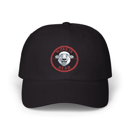 Stylish WOKE IS DEAD Dad Cap, Trendy White Dad Hat, Casual Fashion Accessory, Gift for Fathers Day, Summer Outing Hat