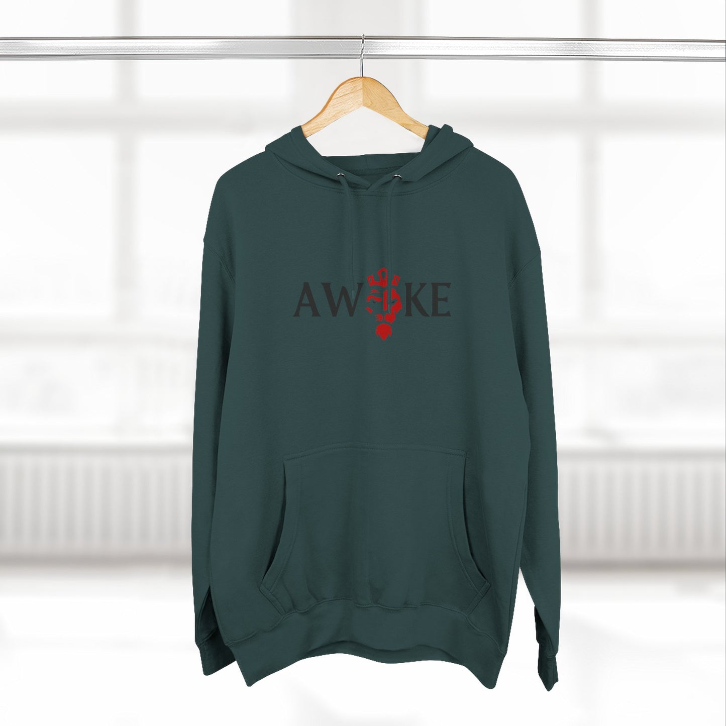AWOKE Three-Panel Fleece Hoodie - Cozy Uni-Sex Style, Perfect for Chill Days, Gifts for Him/Her, Casual Wear, Oversized Comfort