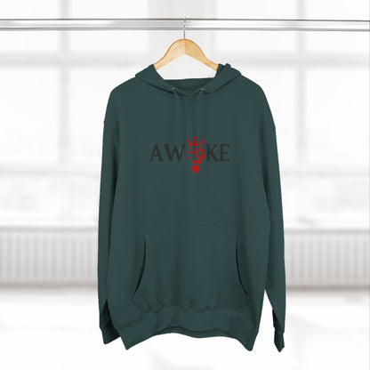 AWOKE Three-Panel Fleece Hoodie - Cozy Uni-Sex Style, Perfect for Chill Days, Gifts for Him/Her, Casual Wear, Oversized Comfort