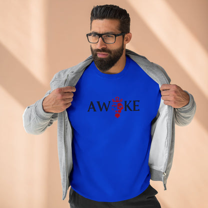 Awake Unisex Crewneck Sweatshirt - Cozy Gift, Casual Wear, Fall Style, Motivational Gift, Relaxed Fit