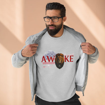 Awake Lion Unisex Crewneck Sweatshirt | Cozy Fashion, Gift for Him/Her, Casual Wear, Animal Lover Gift