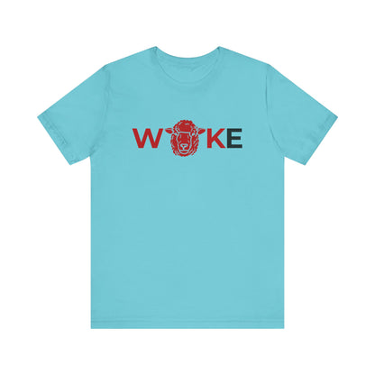 Woke Lion Unisex Tee, Empowerment Shirt, Casual Wear, Gift for Activists, Statement Clothing, Trendy Graphic Tee