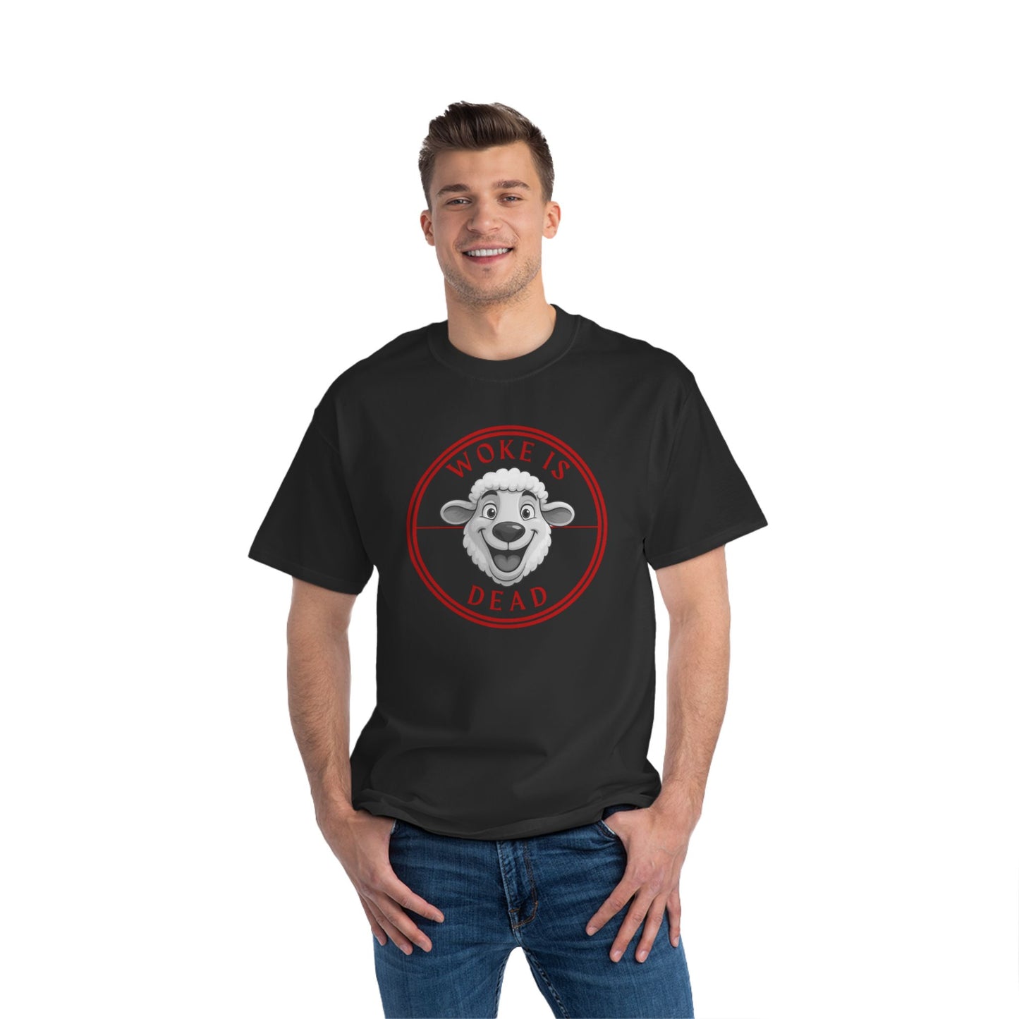 Woke Is Dead Short-Sleeve T-Shirt, Statement Tee, Casual Wear, Gift for Friends, Trendy Outfit, Humorous Shirt