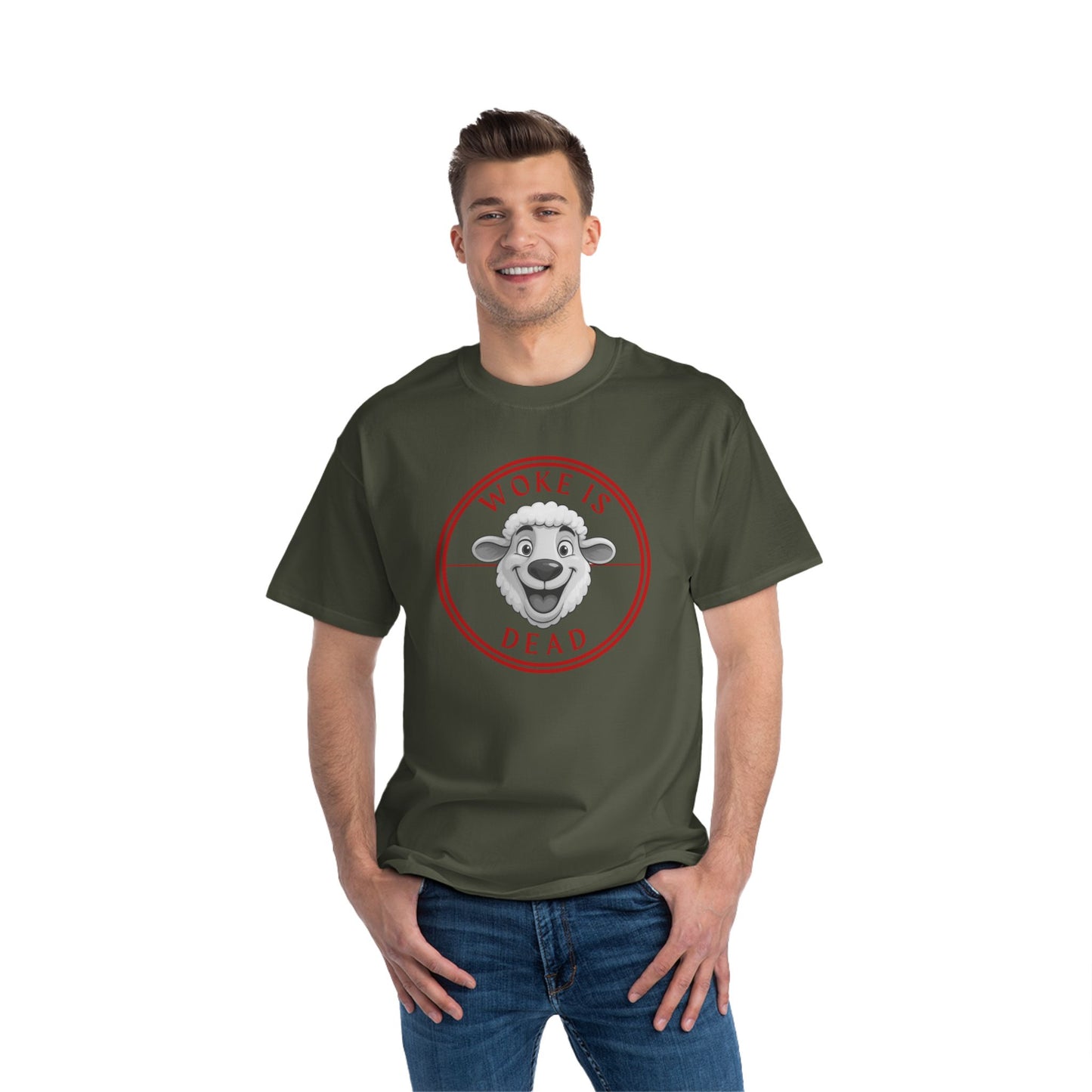Woke Is Dead Short-Sleeve T-Shirt, Statement Tee, Casual Wear, Gift for Friends, Trendy Outfit, Humorous Shirt