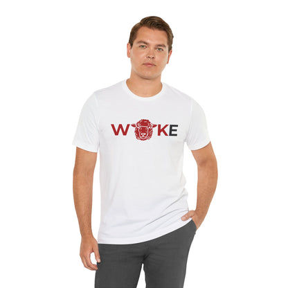 Woke Lion Unisex Tee, Empowerment Shirt, Casual Wear, Gift for Activists, Statement Clothing, Trendy Graphic Tee