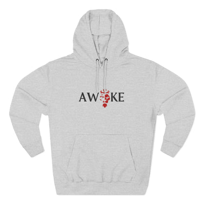 AWOKE Three-Panel Fleece Hoodie - Cozy Uni-Sex Style, Perfect for Chill Days, Gifts for Him/Her, Casual Wear, Oversized Comfort