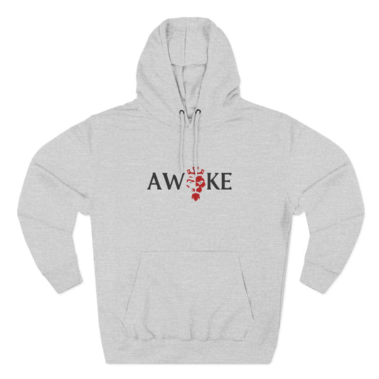 AWOKE Three-Panel Fleece Hoodie - Cozy Uni-Sex Style, Perfect for Chill Days, Gifts for Him/Her, Casual Wear, Oversized Comfort