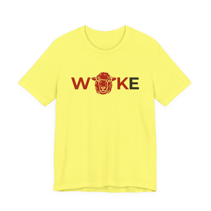 Woke Lion Unisex Tee, Empowerment Shirt, Casual Wear, Gift for Activists, Statement Clothing, Trendy Graphic Tee