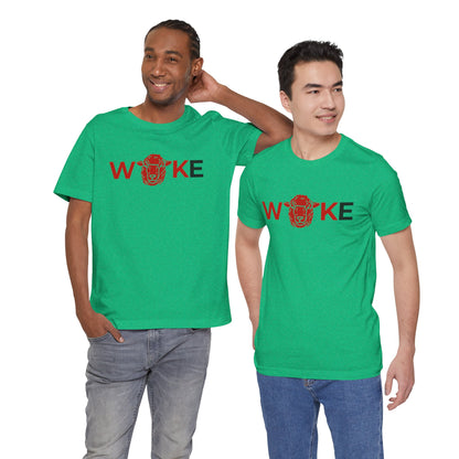 Woke Lion Unisex Tee, Empowerment Shirt, Casual Wear, Gift for Activists, Statement Clothing, Trendy Graphic Tee