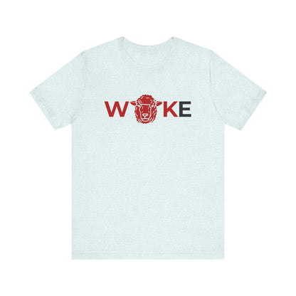 Woke Lion Unisex Tee, Empowerment Shirt, Casual Wear, Gift for Activists, Statement Clothing, Trendy Graphic Tee