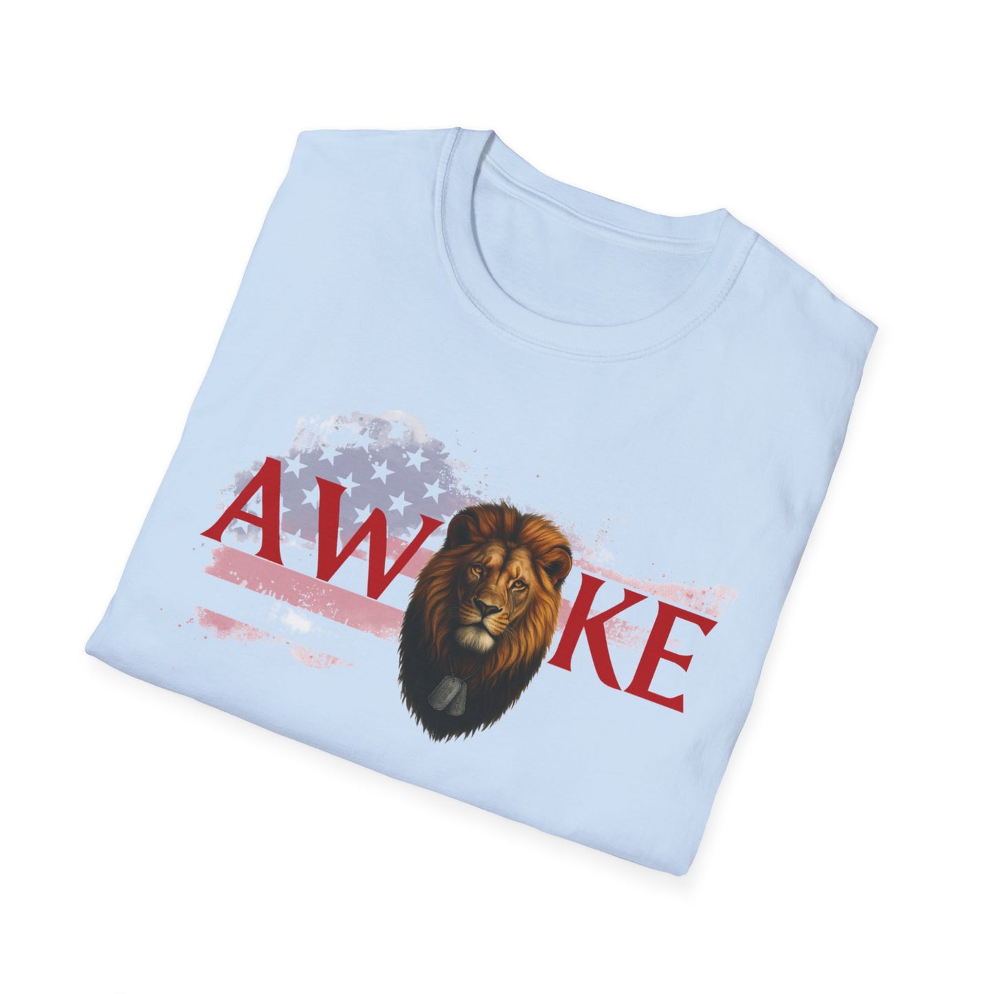 Awake Lion Graphic Unisex T-Shirt, Inspirational Apparel, Casual Wear, Gift for Him/Her, Freedom Tee