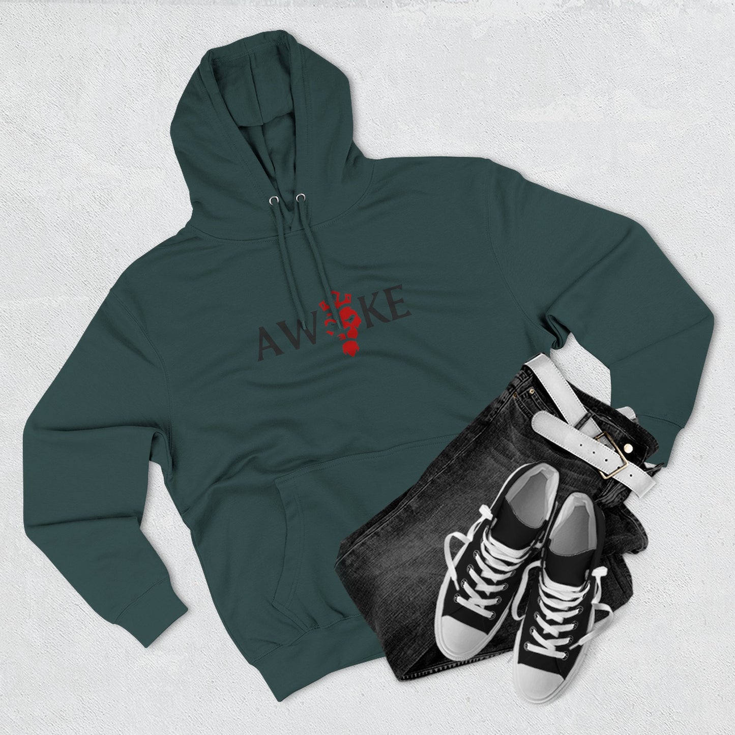 AWOKE Three-Panel Fleece Hoodie - Cozy Uni-Sex Style, Perfect for Chill Days, Gifts for Him/Her, Casual Wear, Oversized Comfort