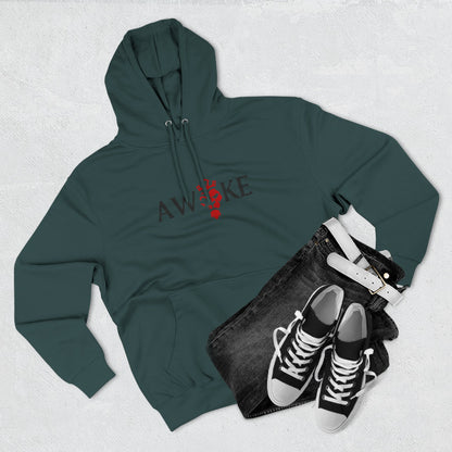 AWOKE Three-Panel Fleece Hoodie - Cozy Uni-Sex Style, Perfect for Chill Days, Gifts for Him/Her, Casual Wear, Oversized Comfort