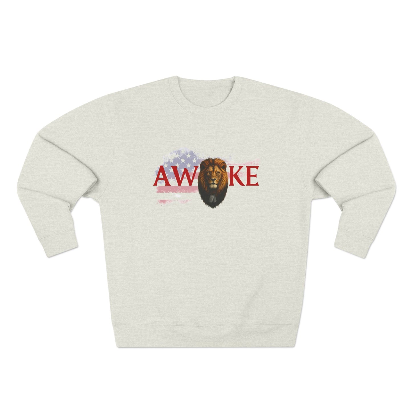 Awake Lion Unisex Crewneck Sweatshirt | Cozy Fashion, Gift for Him/Her, Casual Wear, Animal Lover Gift