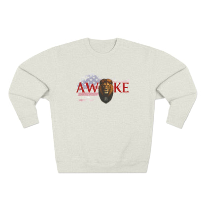 Awake Lion Unisex Crewneck Sweatshirt | Cozy Fashion, Gift for Him/Her, Casual Wear, Animal Lover Gift