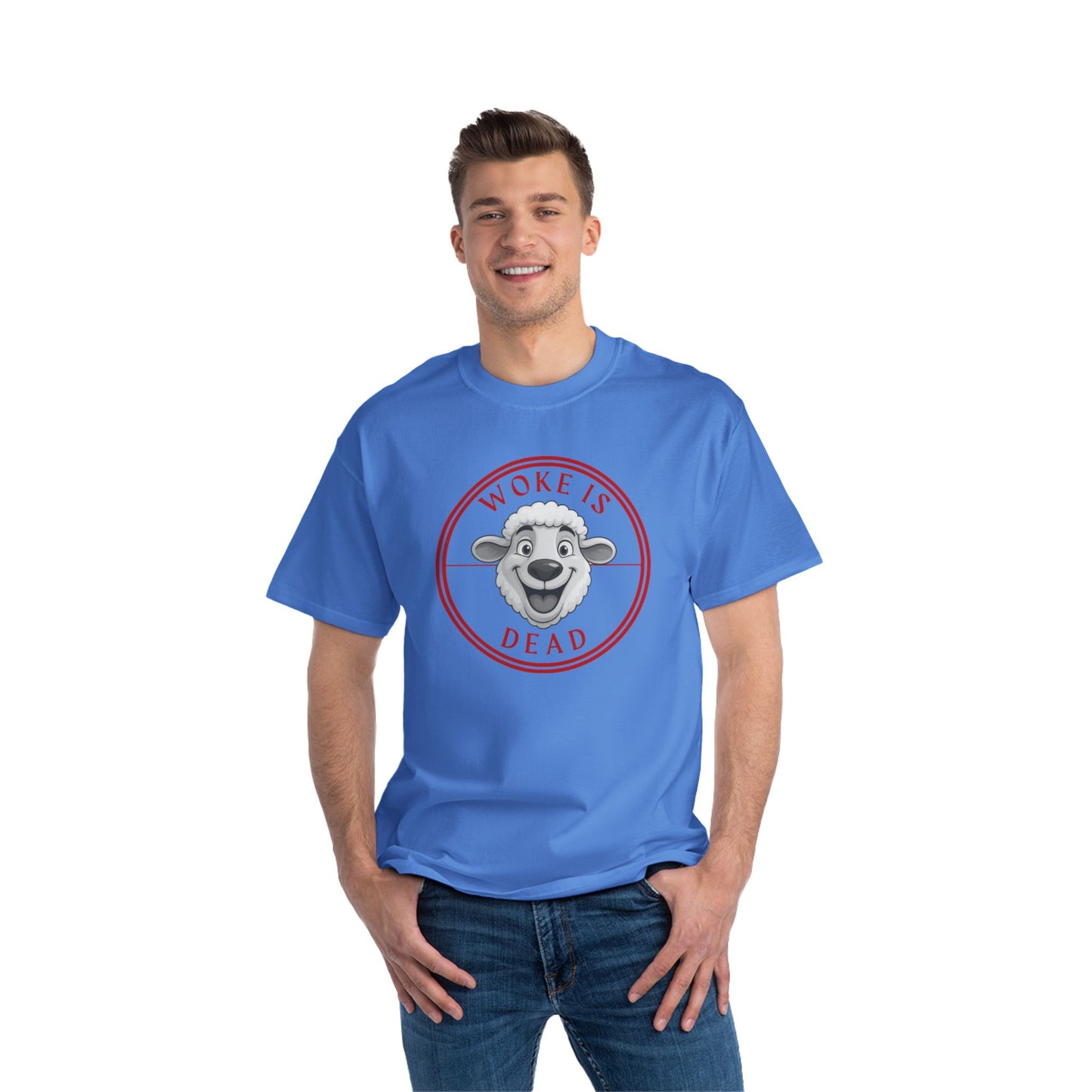 Woke Is Dead Short-Sleeve T-Shirt, Statement Tee, Casual Wear, Gift for Friends, Trendy Outfit, Humorous Shirt