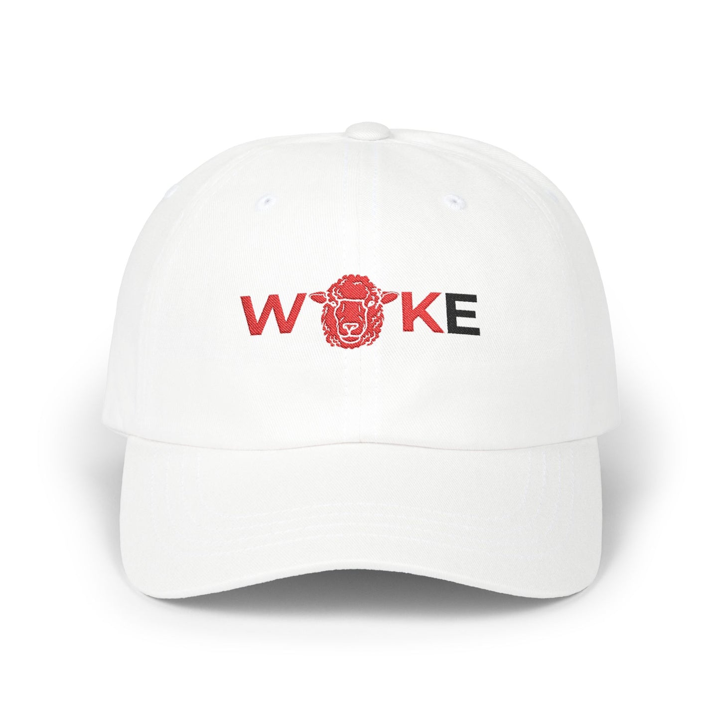 WOKE Classic Dad Cap, Trendy White Baseball Hat, Casual Everyday Wear, Gift for Dads, Fashionable Accessories for Men, Summer Essential