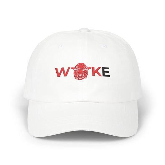 WOKE Classic Dad Cap, Trendy White Baseball Hat, Casual Everyday Wear, Gift for Dads, Fashionable Accessories for Men, Summer Essential