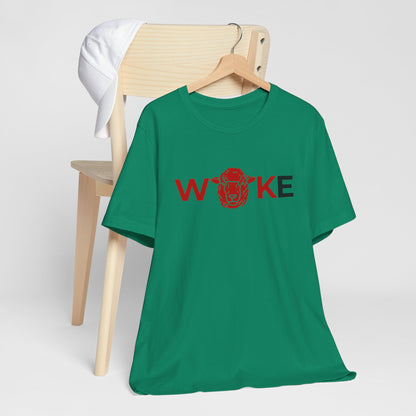 Woke Lion Unisex Tee, Empowerment Shirt, Casual Wear, Gift for Activists, Statement Clothing, Trendy Graphic Tee