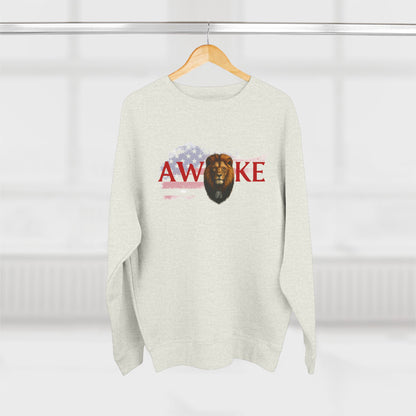 Awake Lion Unisex Crewneck Sweatshirt | Cozy Fashion, Gift for Him/Her, Casual Wear, Animal Lover Gift