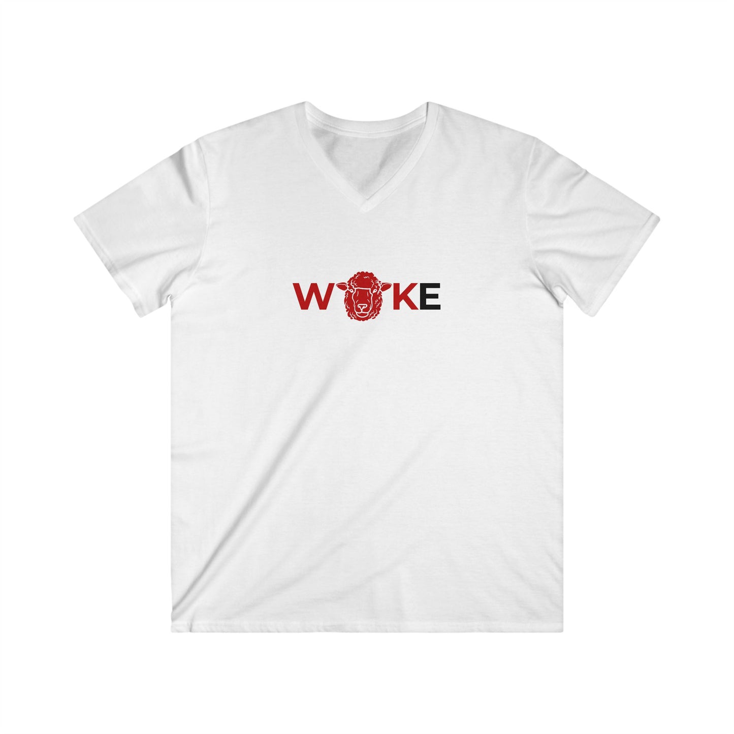 Men's WOKE V-Neck Tee - Statement Shirt, Casual Wear, Gift for Activists, Graphic T-shirt, Summer Outfit