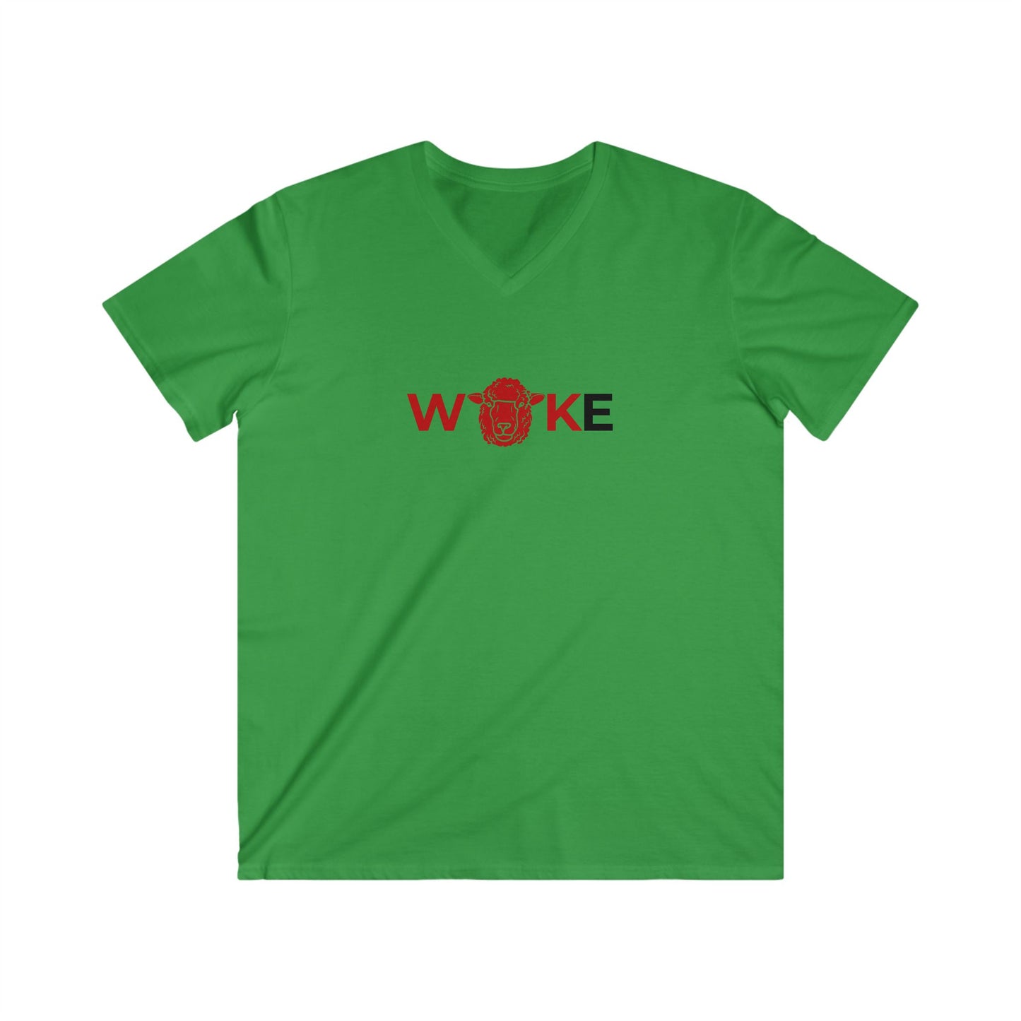 Men's WOKE V-Neck Tee - Statement Shirt, Casual Wear, Gift for Activists, Graphic T-shirt, Summer Outfit