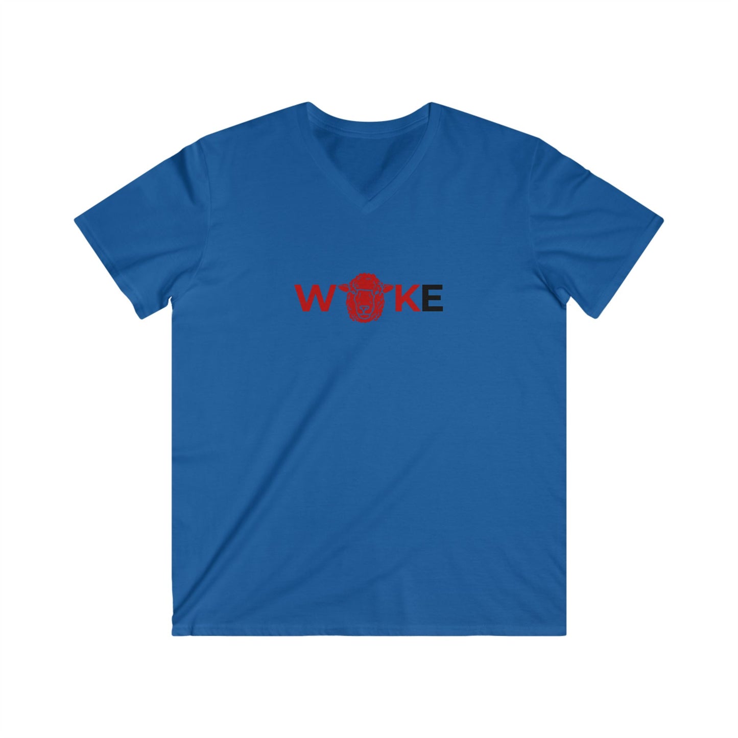 Men's WOKE V-Neck Tee - Statement Shirt, Casual Wear, Gift for Activists, Graphic T-shirt, Summer Outfit