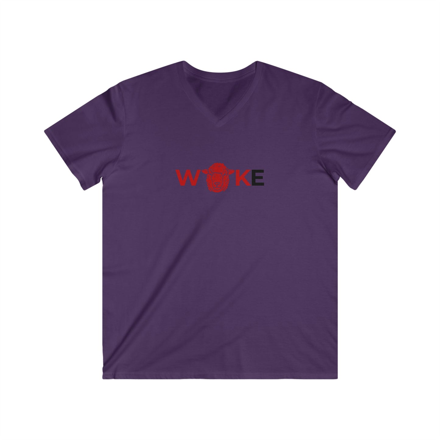 Men's WOKE V-Neck Tee - Statement Shirt, Casual Wear, Gift for Activists, Graphic T-shirt, Summer Outfit