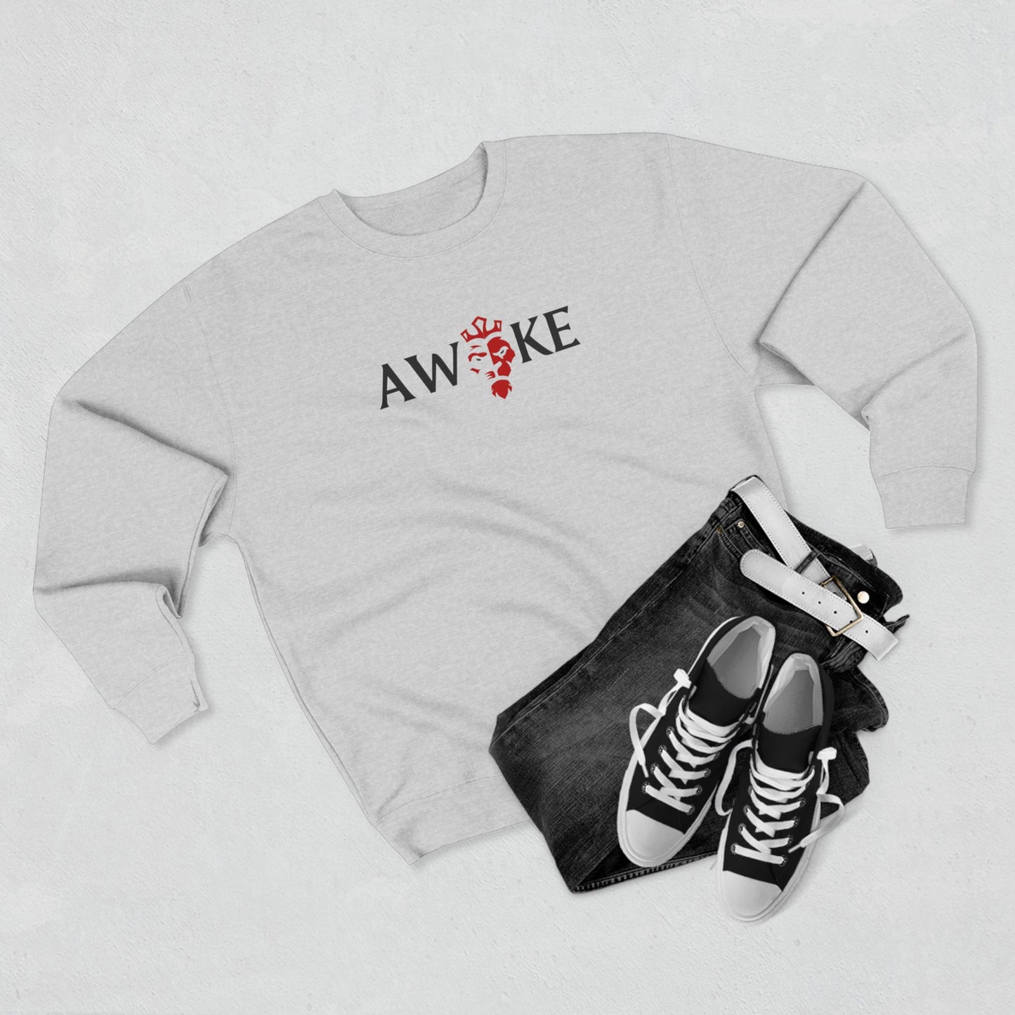 Awake Unisex Crewneck Sweatshirt - Cozy Gift, Casual Wear, Fall Style, Motivational Gift, Relaxed Fit