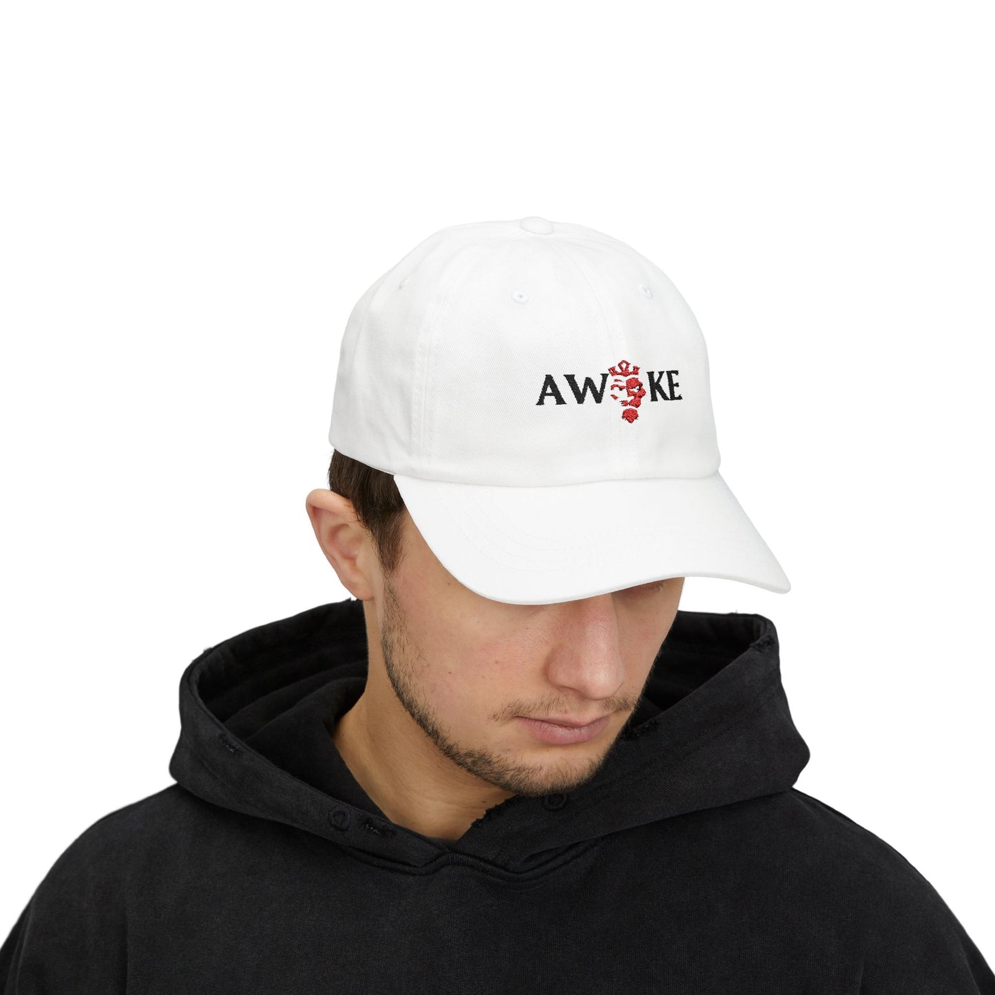 AWOKE Classic Dad Cap - White Hat for Casual Style, Father's Day Gift, Summer Accessory, Trendy Fashion Cap, Unisex Headwear