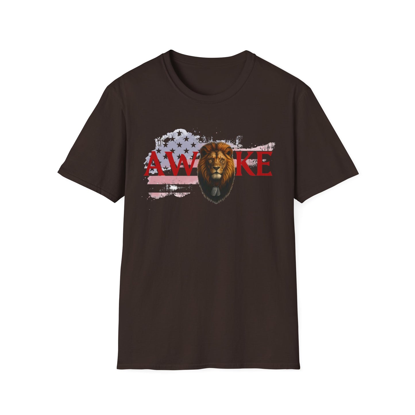 Awake Lion Graphic Unisex T-Shirt, Inspirational Apparel, Casual Wear, Gift for Him/Her, Freedom Tee