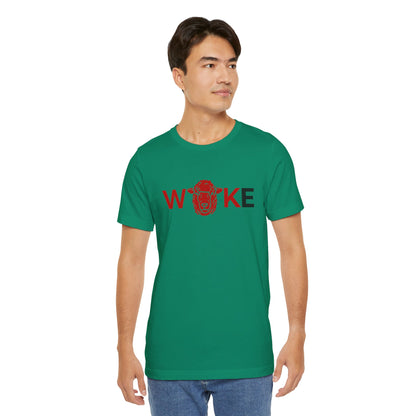 Woke Lion Unisex Tee, Empowerment Shirt, Casual Wear, Gift for Activists, Statement Clothing, Trendy Graphic Tee