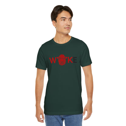 Woke Lion Unisex Tee, Empowerment Shirt, Casual Wear, Gift for Activists, Statement Clothing, Trendy Graphic Tee