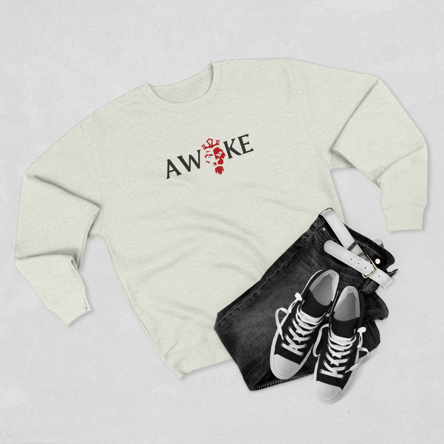 Awake Unisex Crewneck Sweatshirt - Cozy Gift, Casual Wear, Fall Style, Motivational Gift, Relaxed Fit