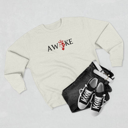 Awake Unisex Crewneck Sweatshirt - Cozy Gift, Casual Wear, Fall Style, Motivational Gift, Relaxed Fit