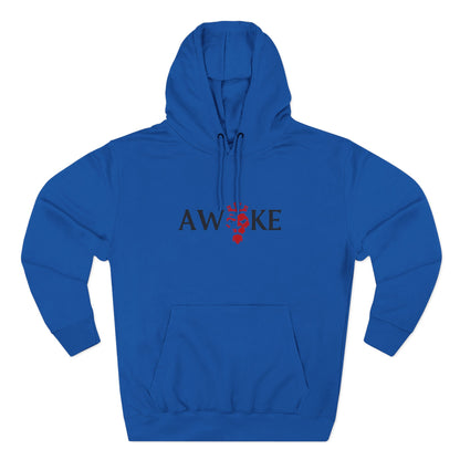 AWOKE Three-Panel Fleece Hoodie - Cozy Uni-Sex Style, Perfect for Chill Days, Gifts for Him/Her, Casual Wear, Oversized Comfort