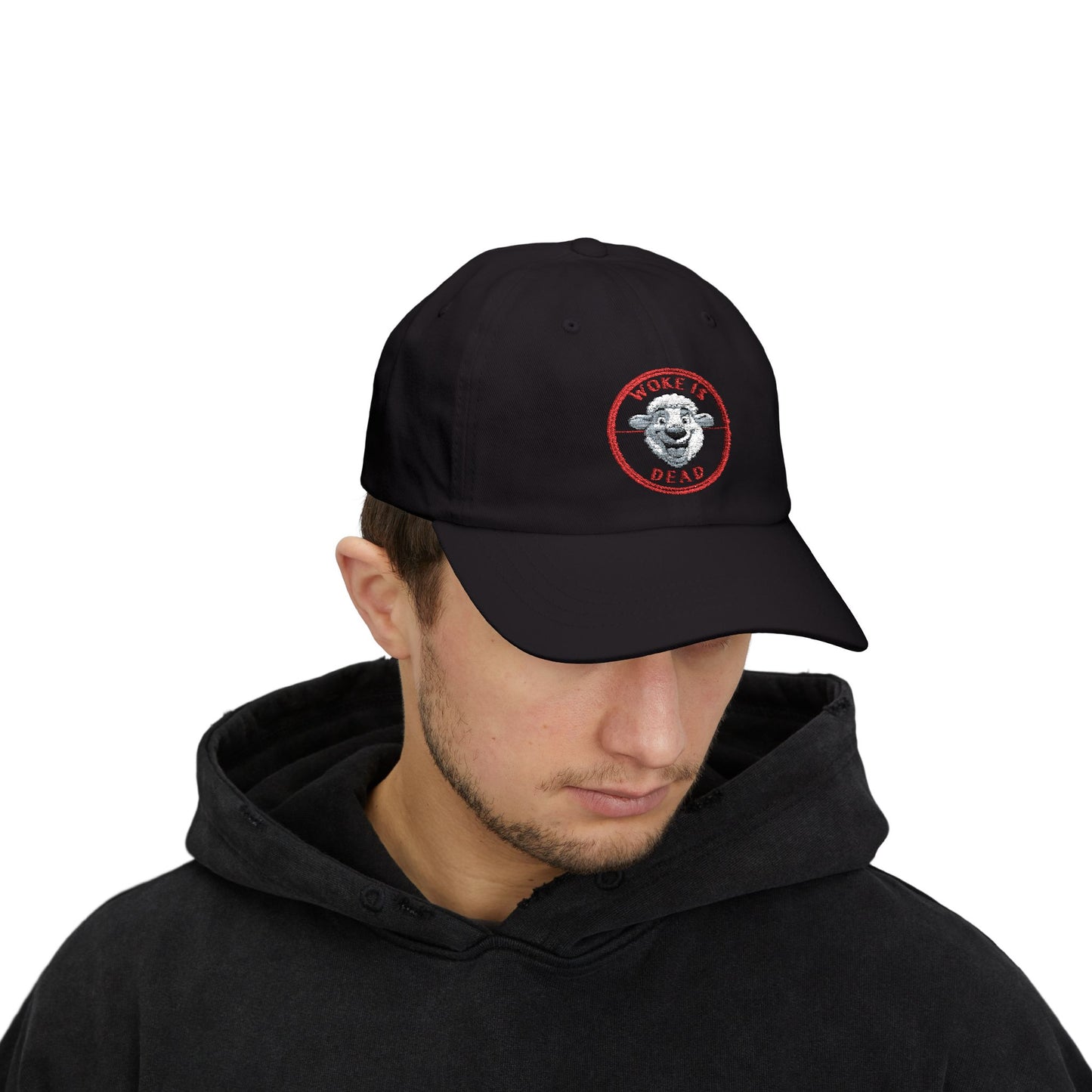 Stylish WOKE IS DEAD Dad Cap, Trendy White Dad Hat, Casual Fashion Accessory, Gift for Fathers Day, Summer Outing Hat