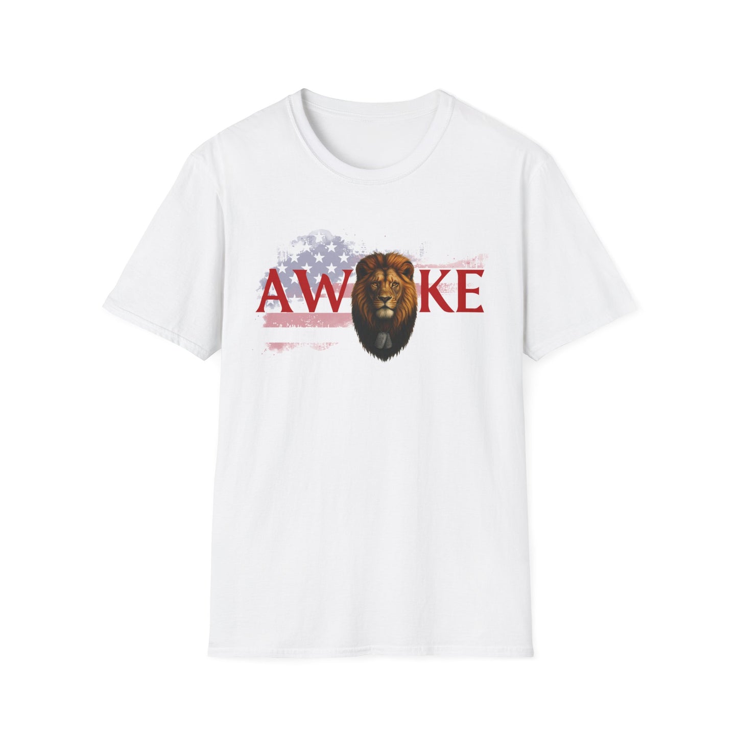 Awake Lion Graphic Unisex T-Shirt, Inspirational Apparel, Casual Wear, Gift for Him/Her, Freedom Tee