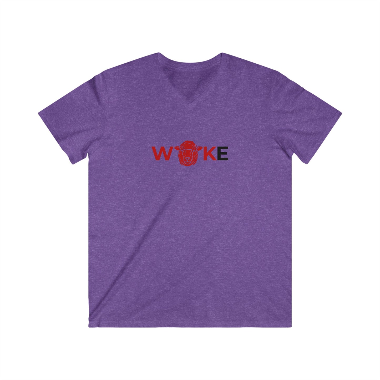 Men's WOKE V-Neck Tee - Statement Shirt, Casual Wear, Gift for Activists, Graphic T-shirt, Summer Outfit