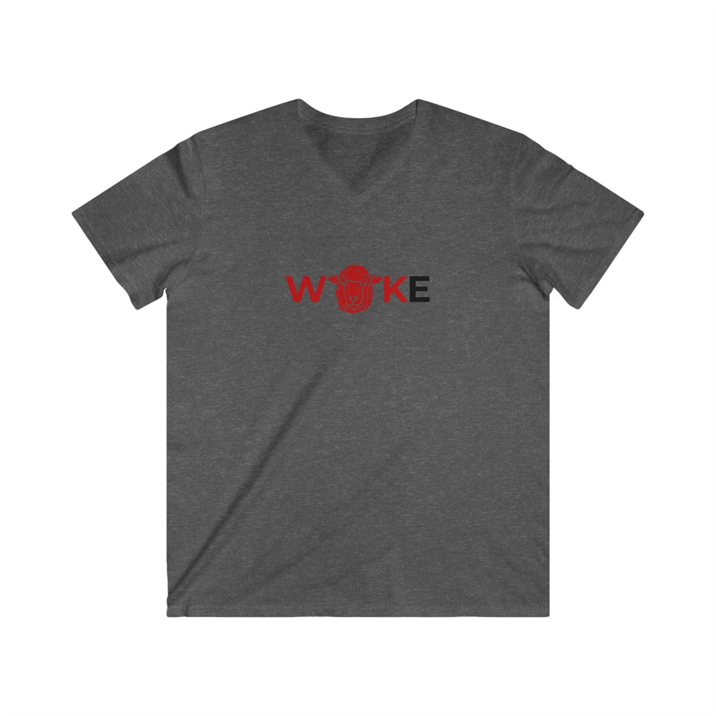 Men's WOKE V-Neck Tee - Statement Shirt, Casual Wear, Gift for Activists, Graphic T-shirt, Summer Outfit