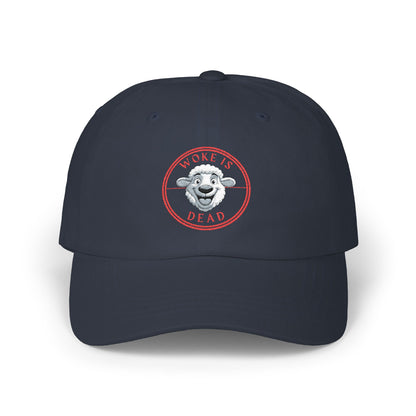 Stylish WOKE IS DEAD Dad Cap, Trendy White Dad Hat, Casual Fashion Accessory, Gift for Fathers Day, Summer Outing Hat