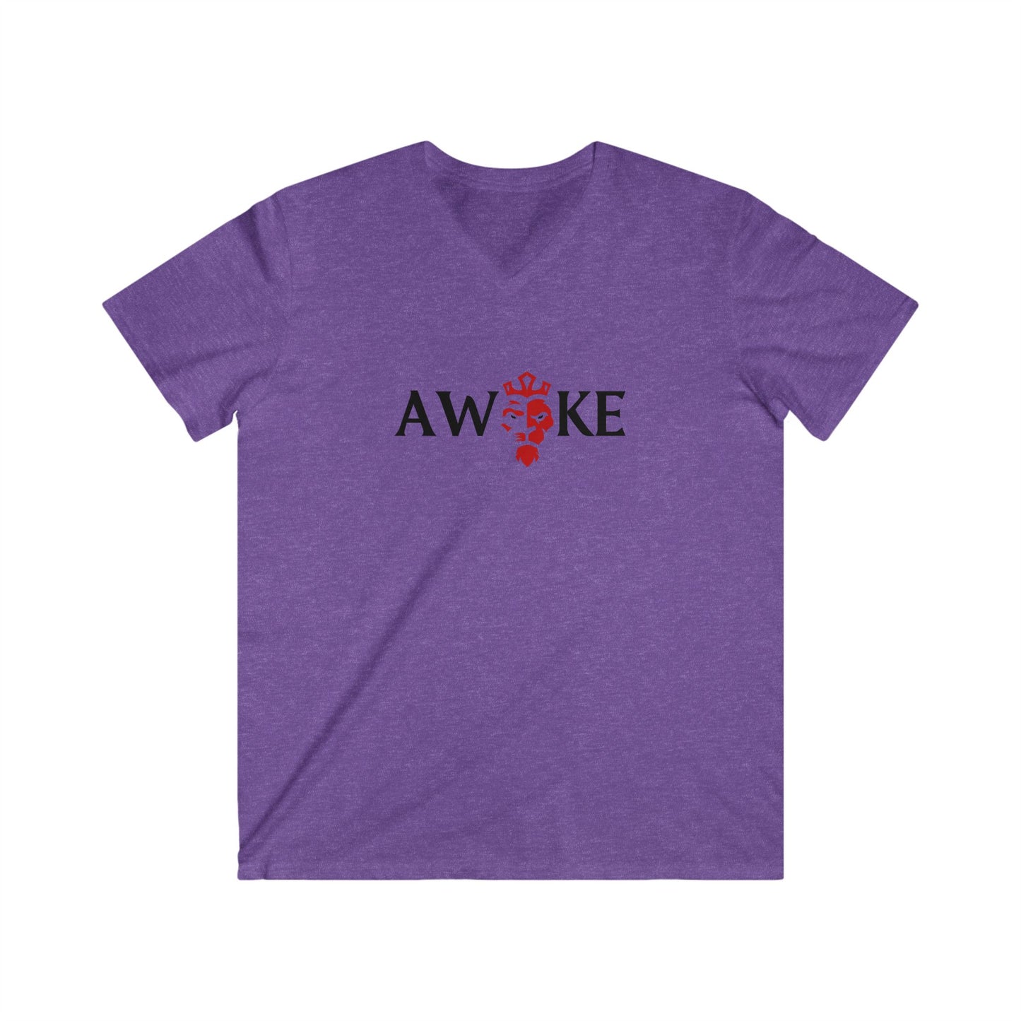 Men's V-Neck Tee Shirt - AWAKE Graphic, Casual Fashion, Gift for Him, Comfortable Summer Wear, Everyday Style